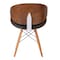 Armen Living Cassie Mid-Century Dining Chair in Walnut Wood and Black Faux Leather LCCASIWABL - alternate 4